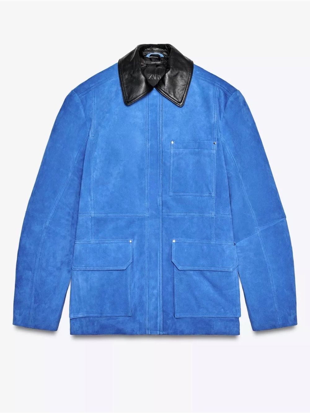 ZARA OVERSIZED REAL LEATHER SUEDE JACKET